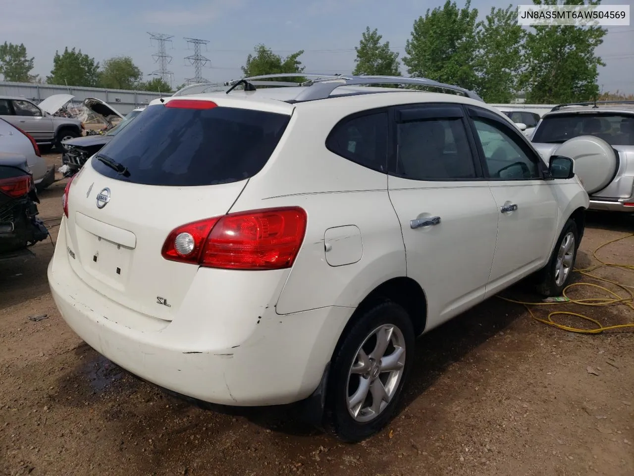 2010 Nissan Rogue S VIN: JN8AS5MT6AW504569 Lot: 54786294