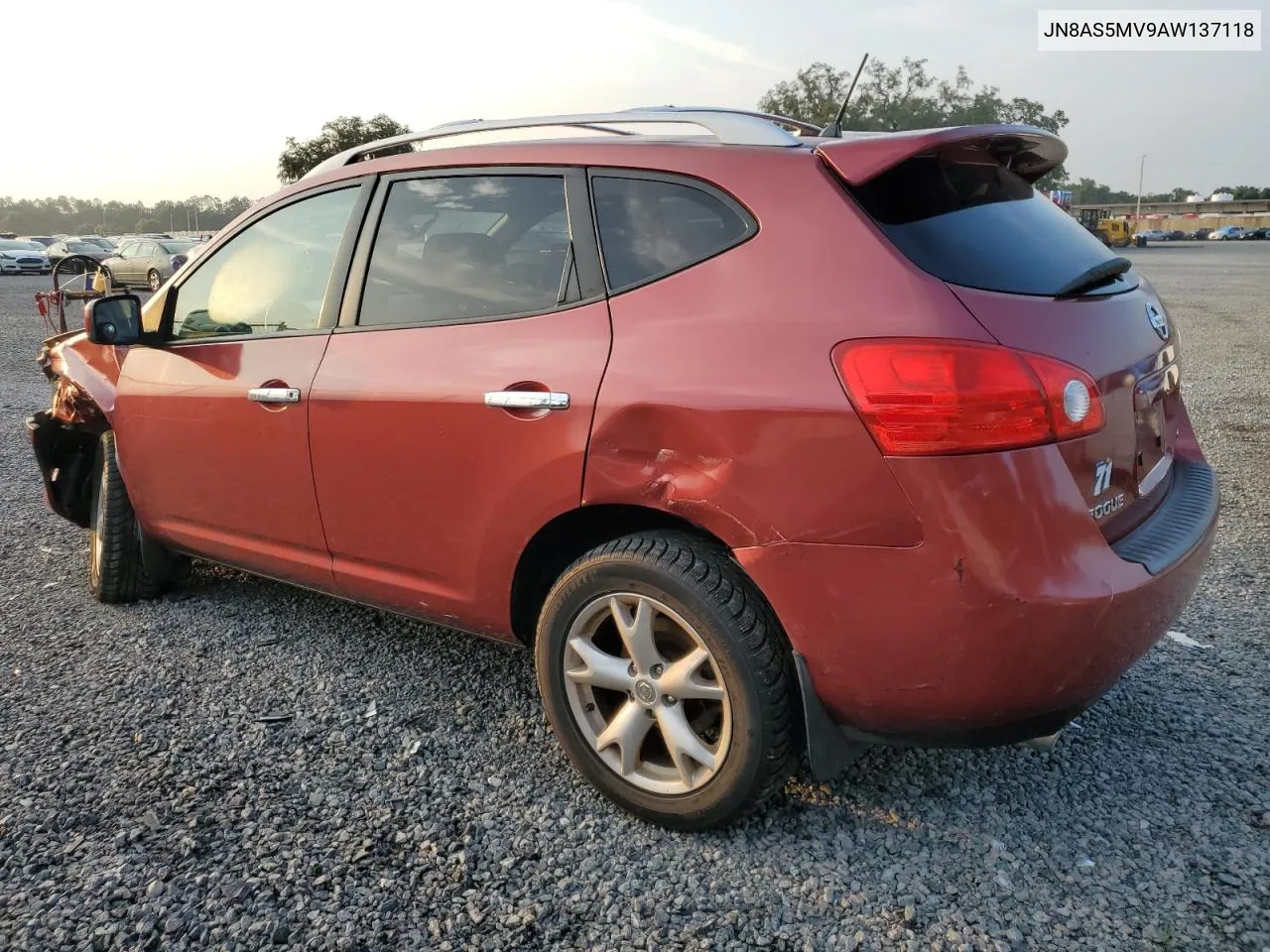 2010 Nissan Rogue S VIN: JN8AS5MV9AW137118 Lot: 66393404