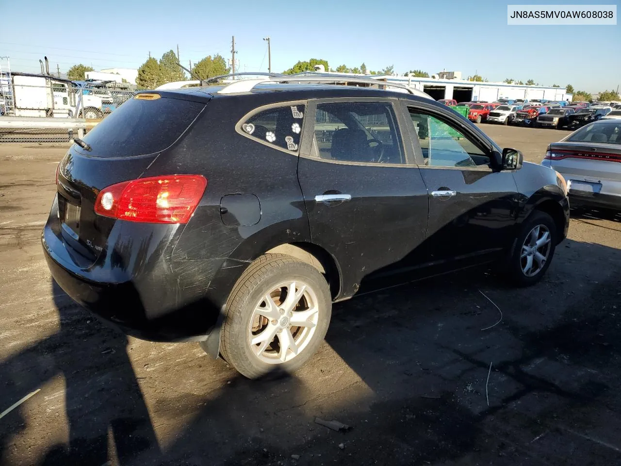 2010 Nissan Rogue S VIN: JN8AS5MV0AW608038 Lot: 72180944