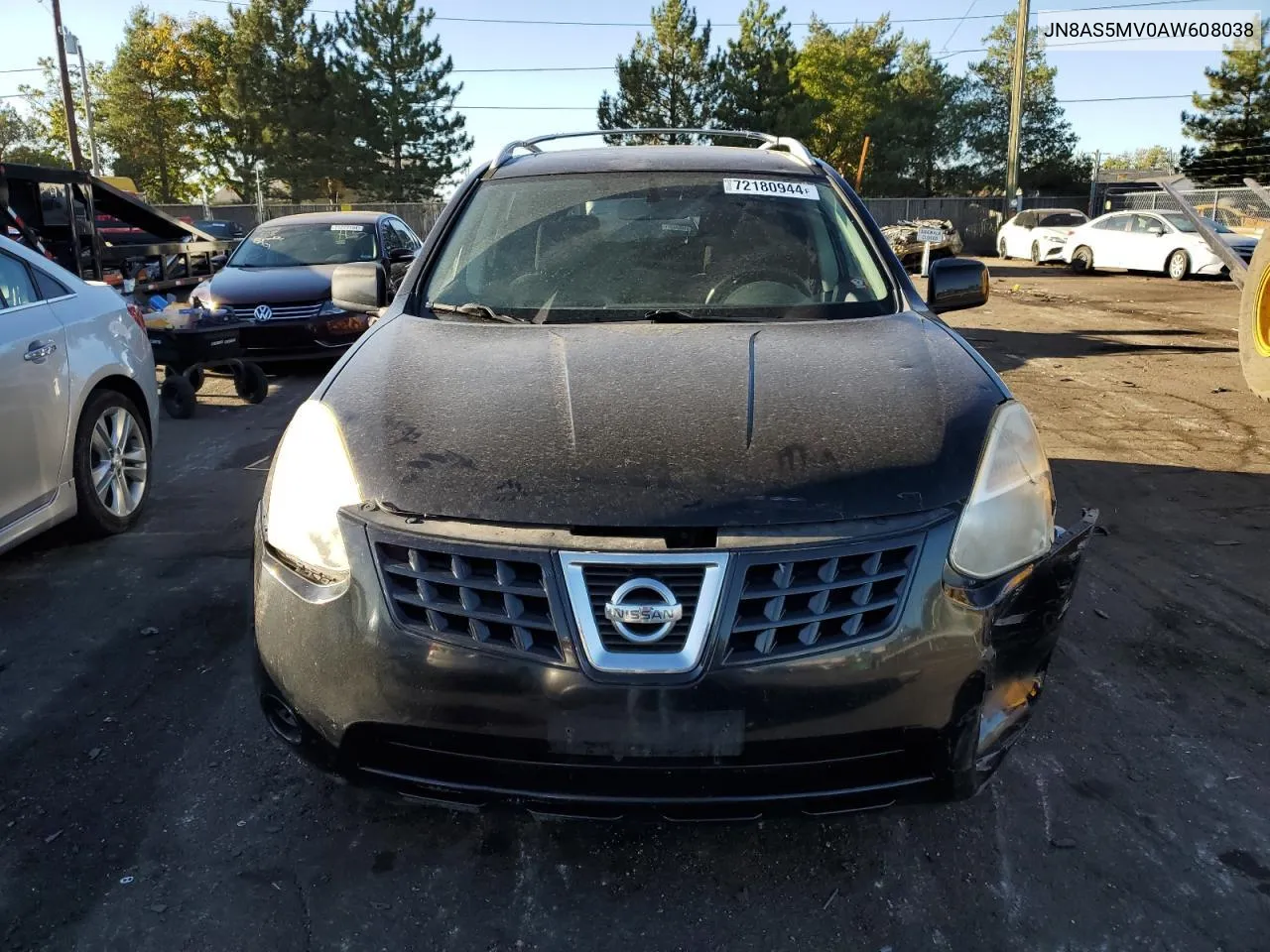 2010 Nissan Rogue S VIN: JN8AS5MV0AW608038 Lot: 72180944