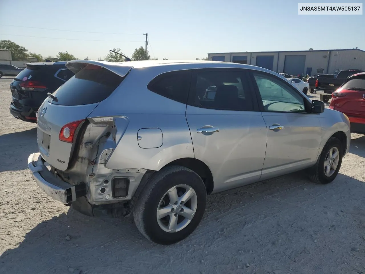 2010 Nissan Rogue S VIN: JN8AS5MT4AW505137 Lot: 72467564