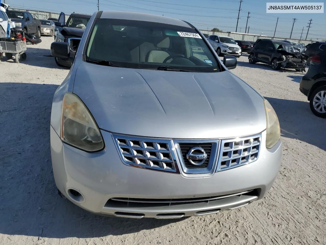 2010 Nissan Rogue S VIN: JN8AS5MT4AW505137 Lot: 72467564