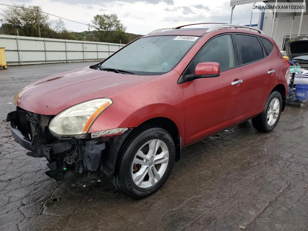 2010 Nissan Rogue S VIN: JN8AS5MVXAW103365 Lot: 73168604