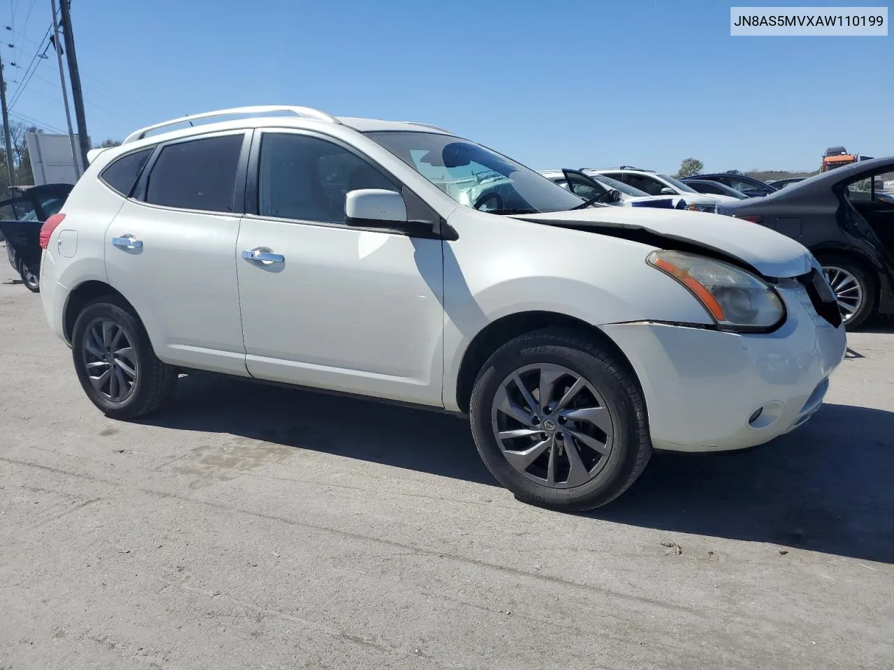 2010 Nissan Rogue S VIN: JN8AS5MVXAW110199 Lot: 75885094