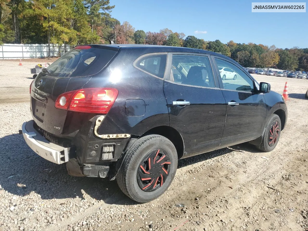 2010 Nissan Rogue S VIN: JN8AS5MV3AW602265 Lot: 77944794