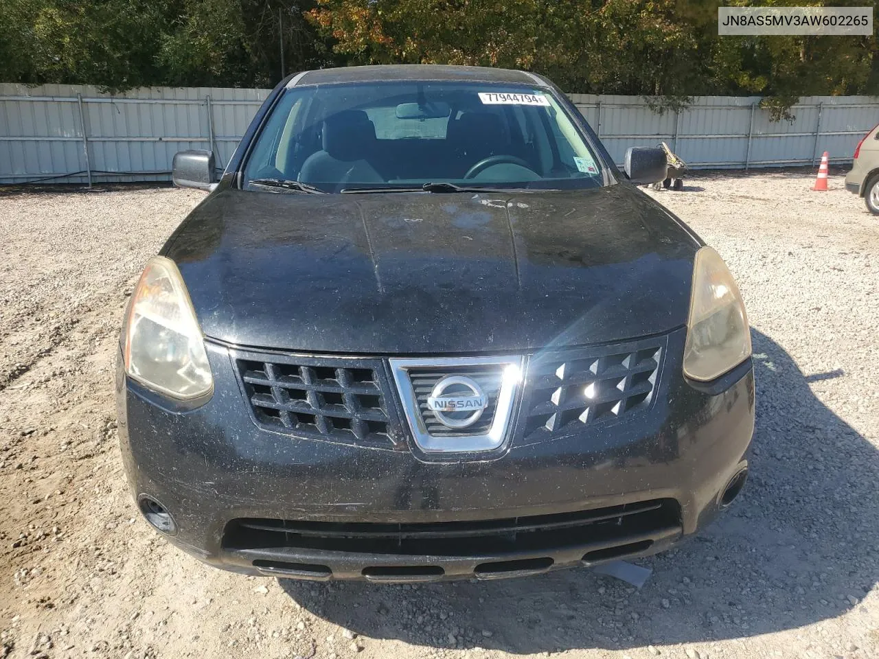 2010 Nissan Rogue S VIN: JN8AS5MV3AW602265 Lot: 77944794