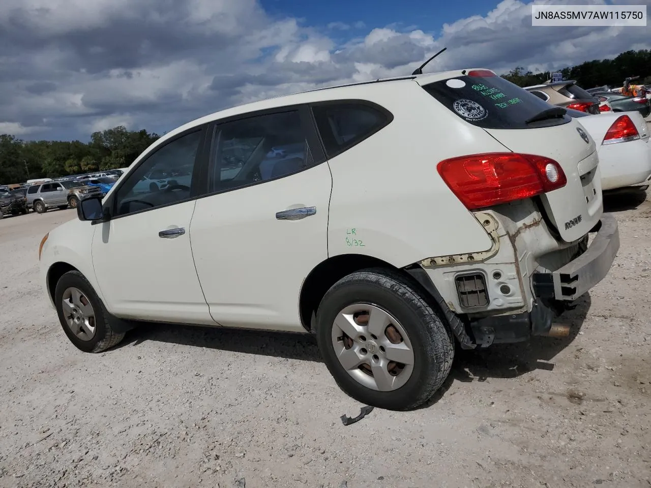 2010 Nissan Rogue S VIN: JN8AS5MV7AW115750 Lot: 78570964