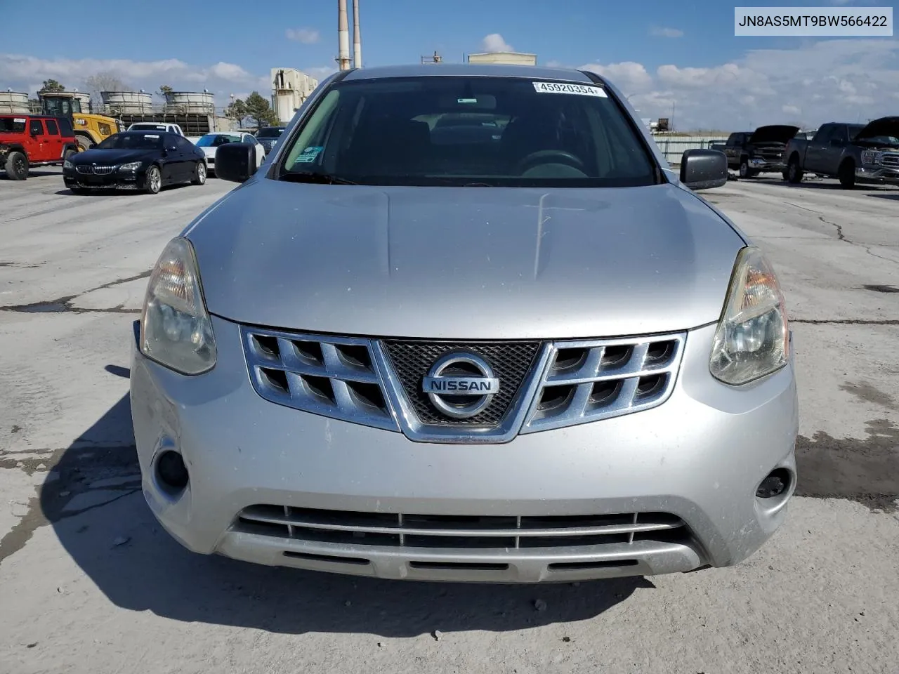 2011 Nissan Rogue S VIN: JN8AS5MT9BW566422 Lot: 45920354