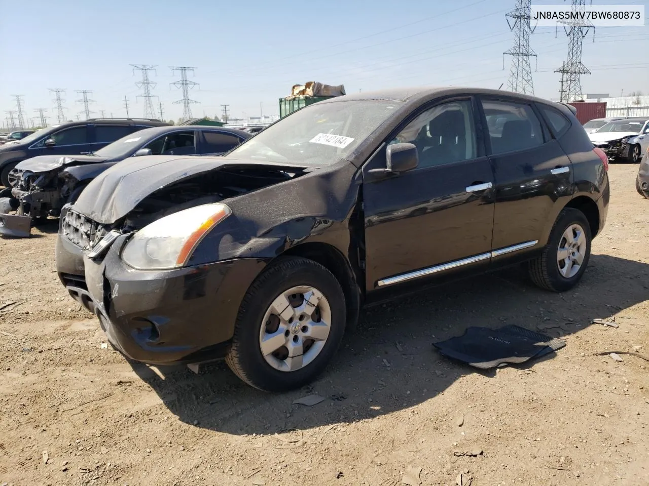 2011 Nissan Rogue S VIN: JN8AS5MV7BW680873 Lot: 52142184