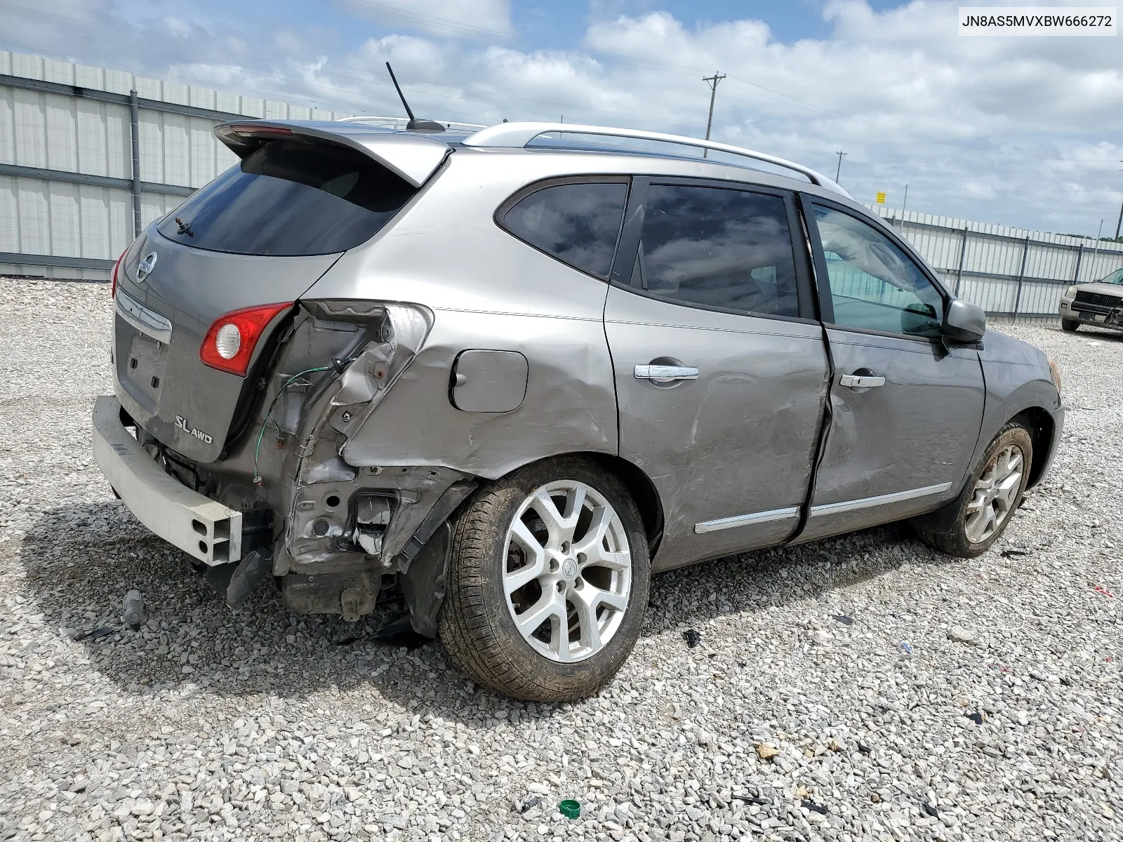 2011 Nissan Rogue S VIN: JN8AS5MVXBW666272 Lot: 54055224