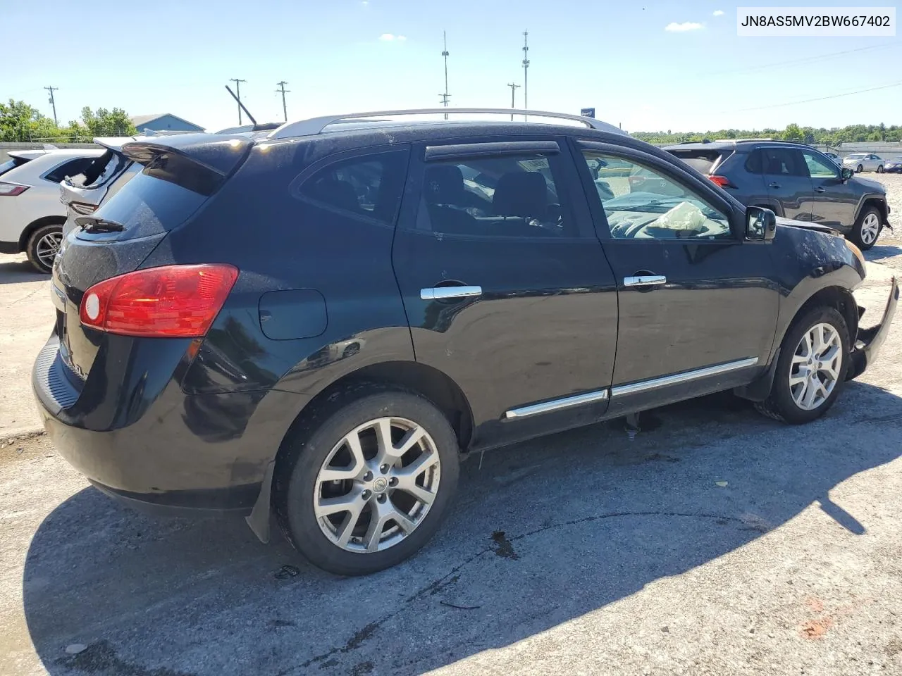 2011 Nissan Rogue S VIN: JN8AS5MV2BW667402 Lot: 58301594