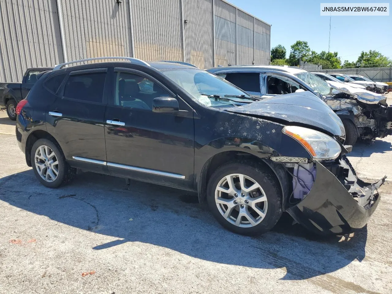 2011 Nissan Rogue S VIN: JN8AS5MV2BW667402 Lot: 58301594