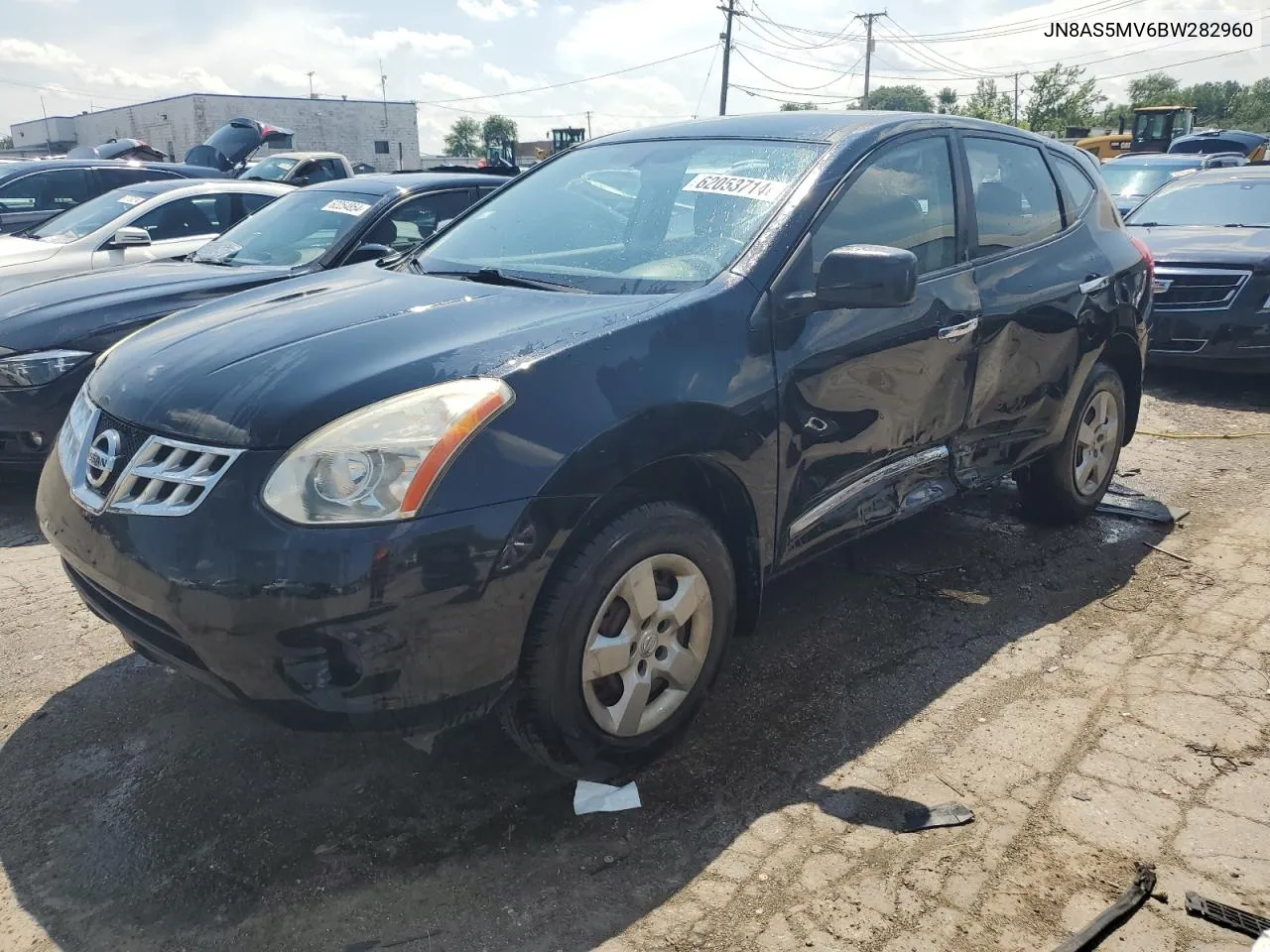 2011 Nissan Rogue S VIN: JN8AS5MV6BW282960 Lot: 62053714