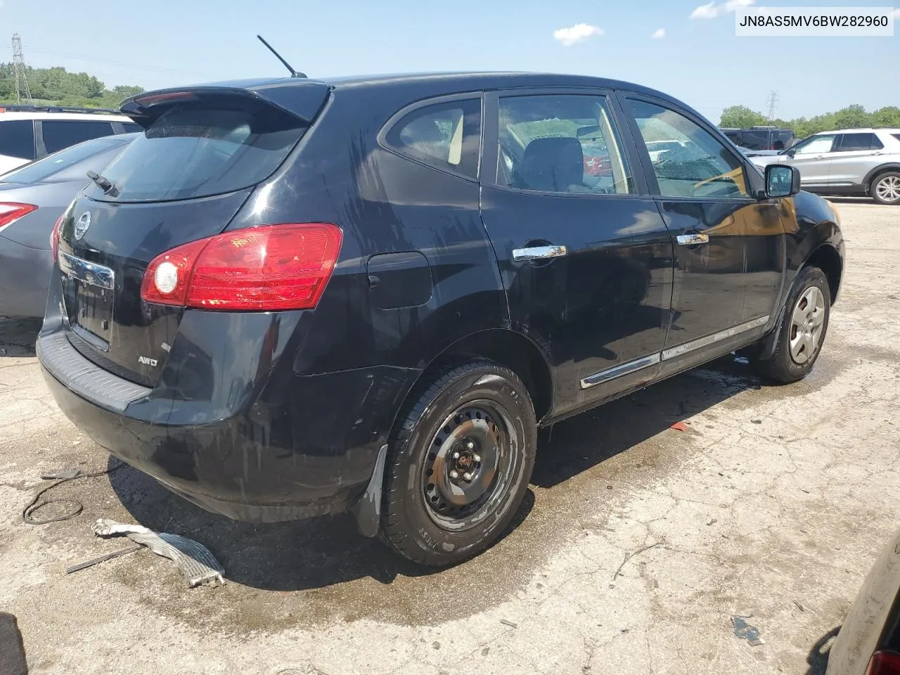 2011 Nissan Rogue S VIN: JN8AS5MV6BW282960 Lot: 62053714