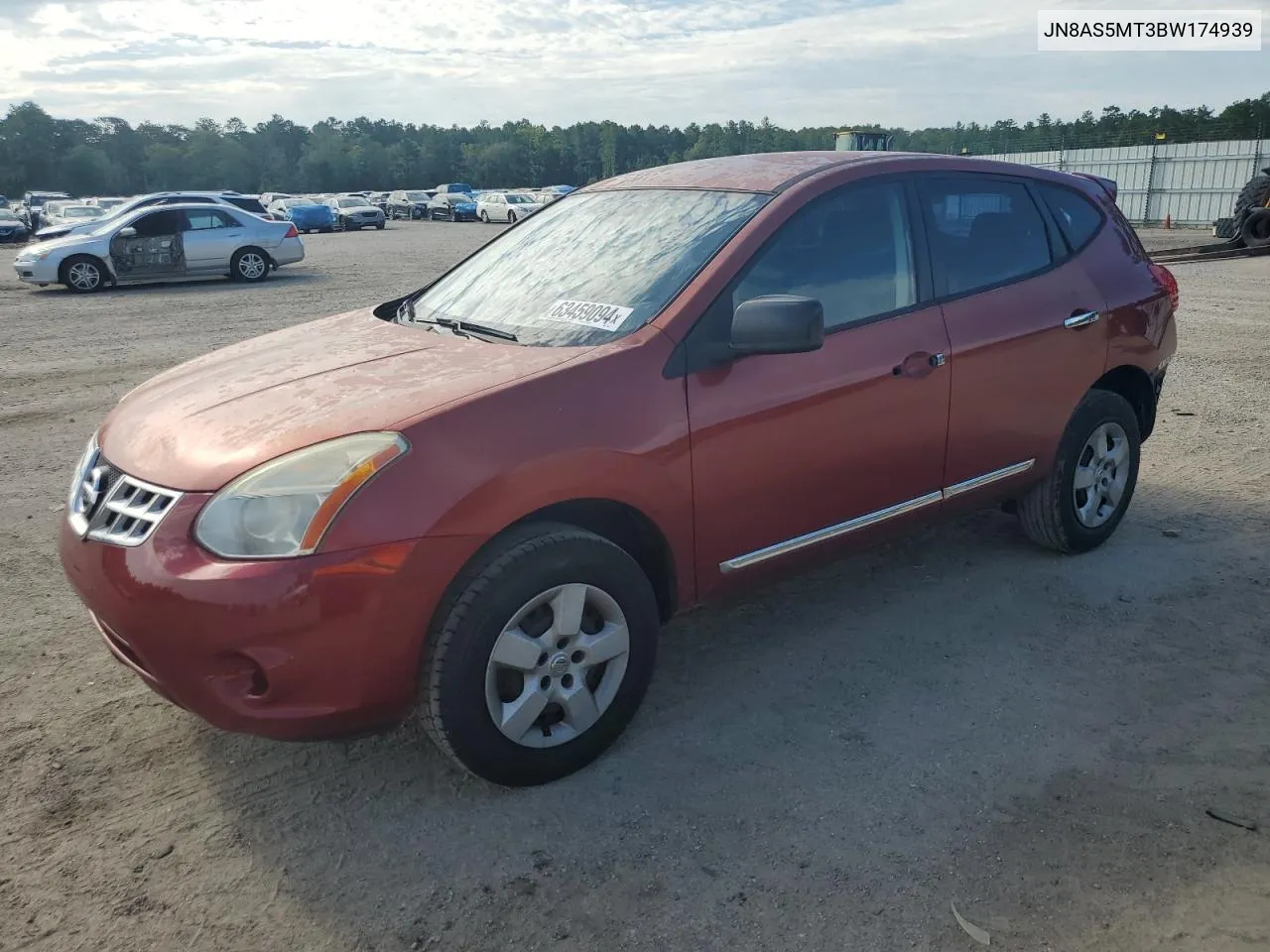 2011 Nissan Rogue S VIN: JN8AS5MT3BW174939 Lot: 63459094