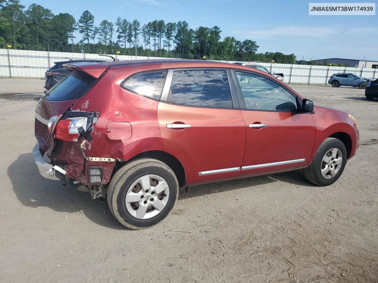 JN8AS5MT3BW174939 2011 Nissan Rogue S