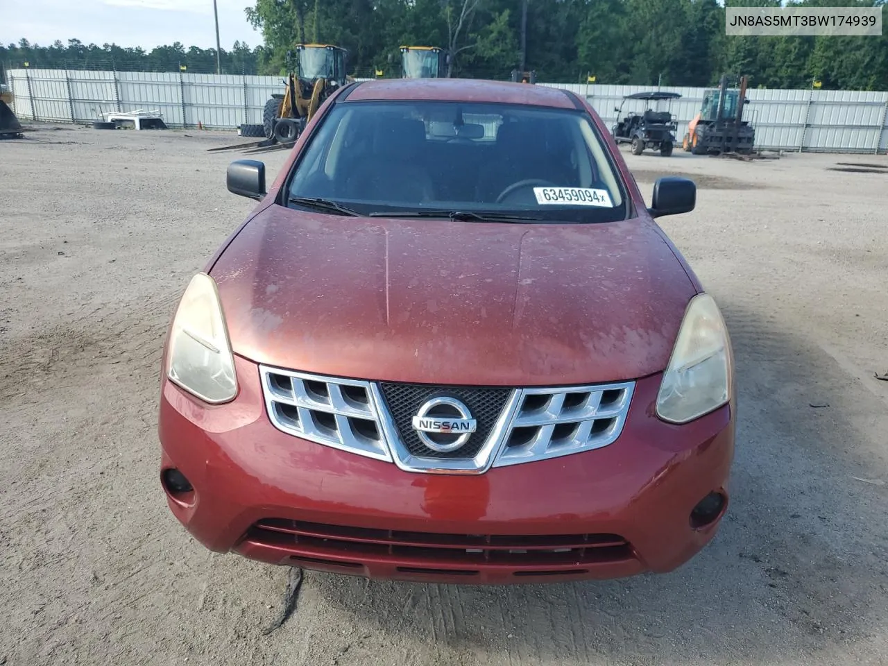 2011 Nissan Rogue S VIN: JN8AS5MT3BW174939 Lot: 63459094