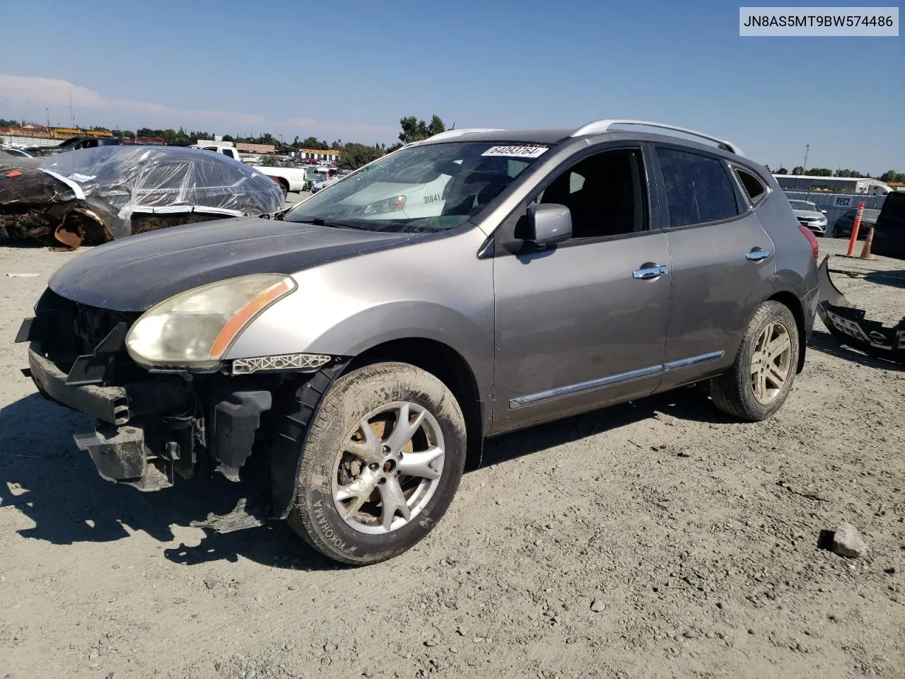 2011 Nissan Rogue S VIN: JN8AS5MT9BW574486 Lot: 64093764