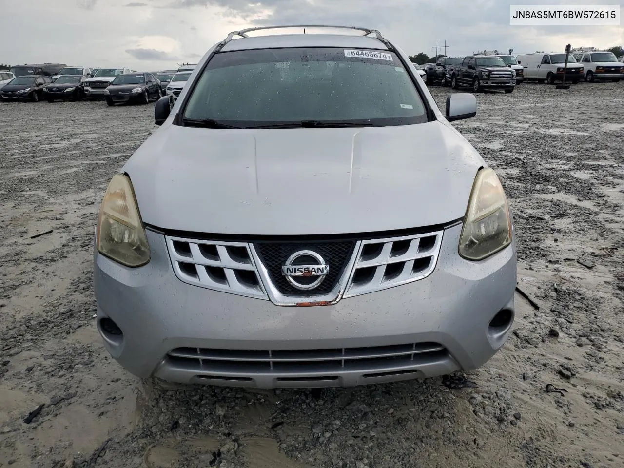 2011 Nissan Rogue S VIN: JN8AS5MT6BW572615 Lot: 64465674