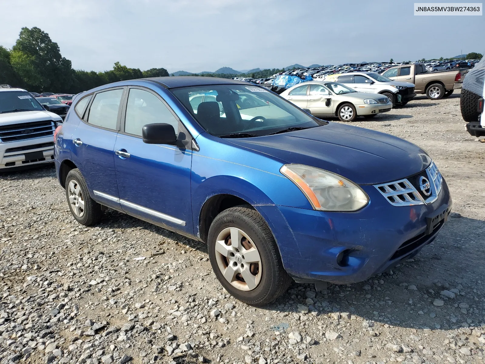 2011 Nissan Rogue S VIN: JN8AS5MV3BW274363 Lot: 65276814