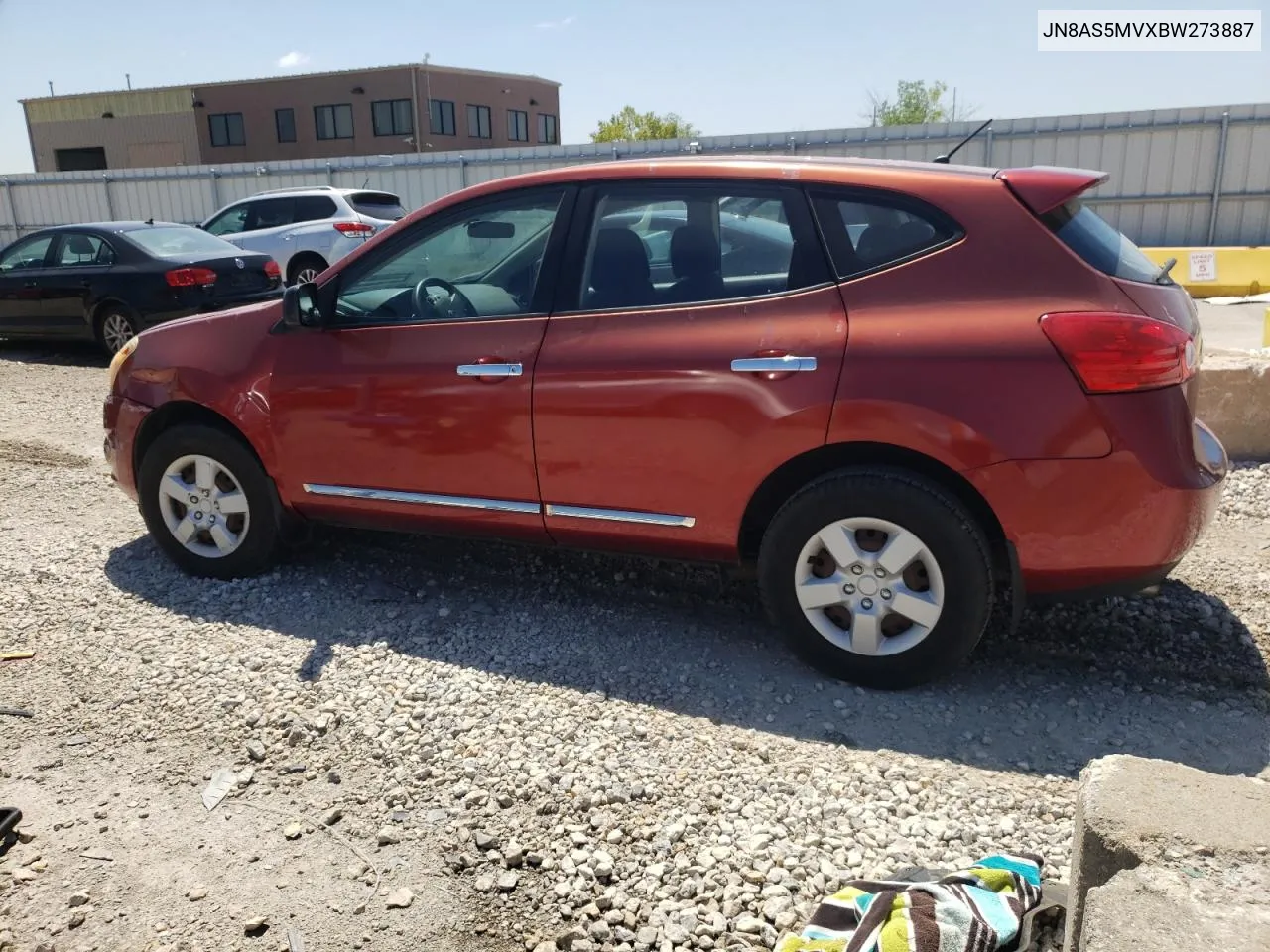 2011 Nissan Rogue S VIN: JN8AS5MVXBW273887 Lot: 65304424