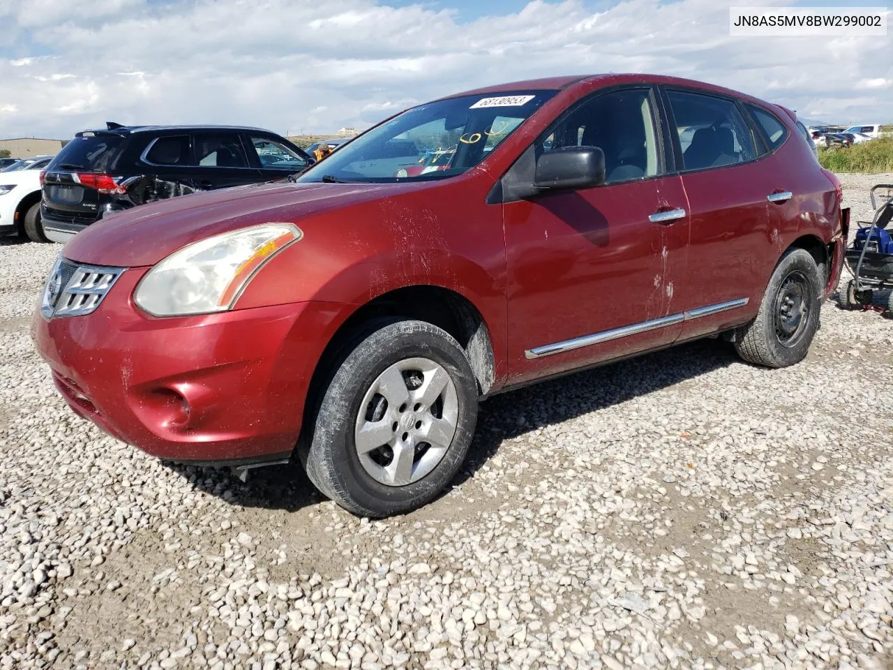 2011 Nissan Rogue S VIN: JN8AS5MV8BW299002 Lot: 68130953