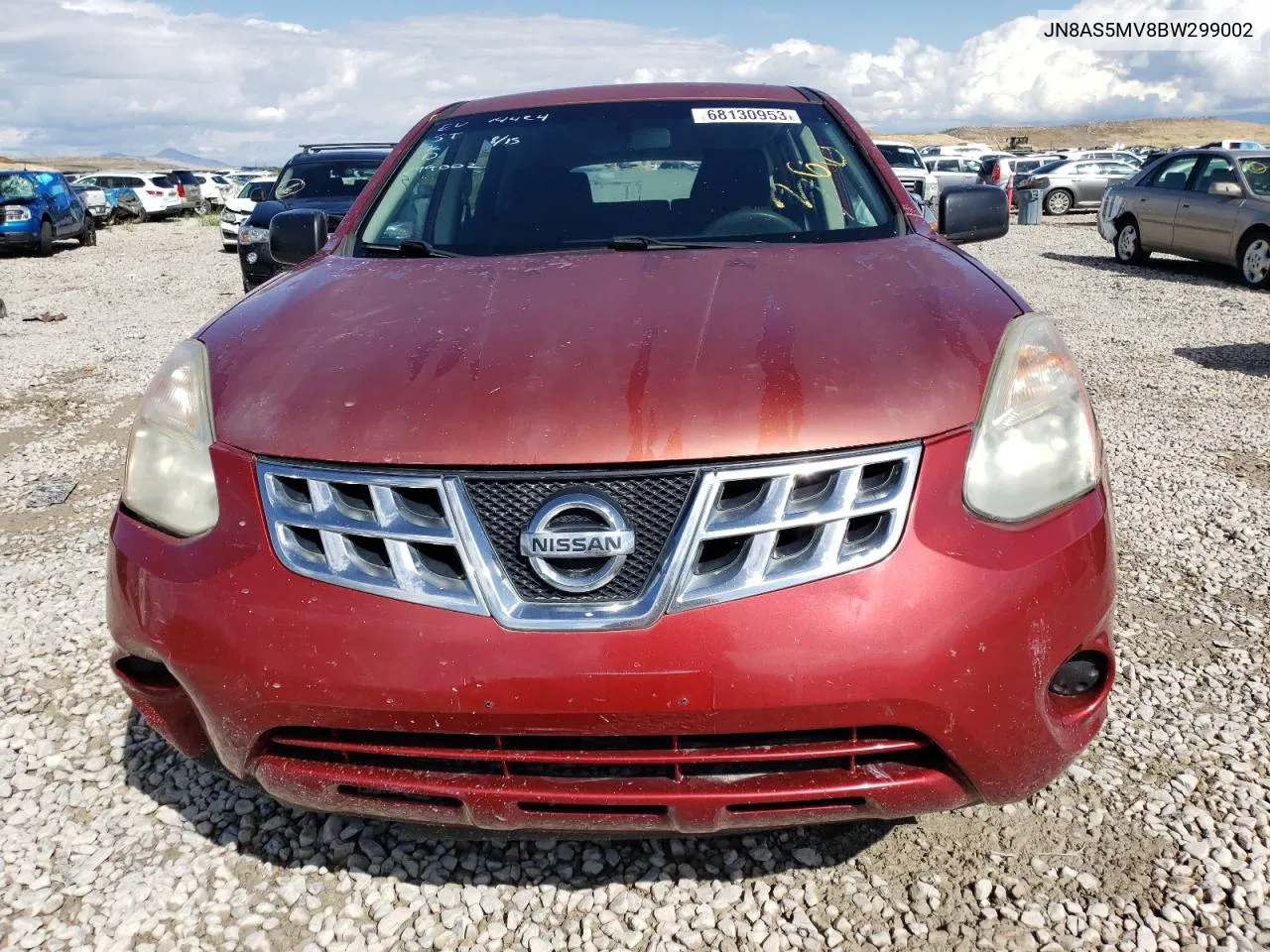 2011 Nissan Rogue S VIN: JN8AS5MV8BW299002 Lot: 68130953