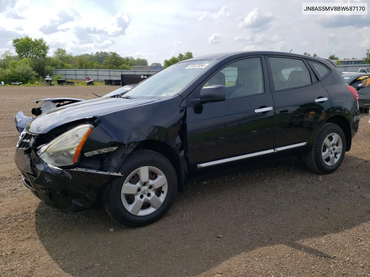 2011 Nissan Rogue S VIN: JN8AS5MV8BW687170 Lot: 68827294