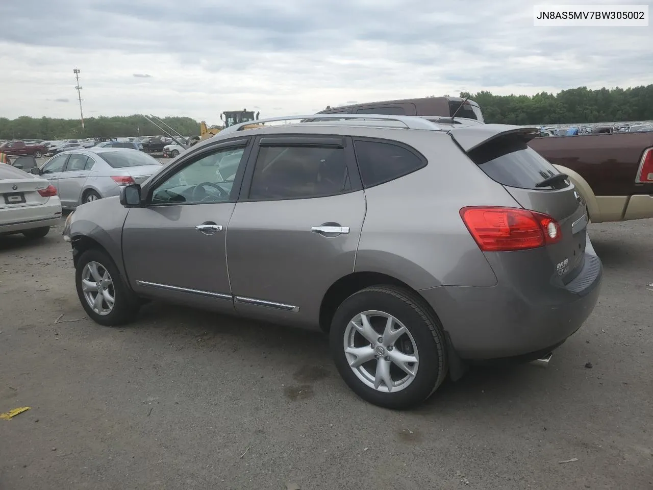 2011 Nissan Rogue S VIN: JN8AS5MV7BW305002 Lot: 68983904