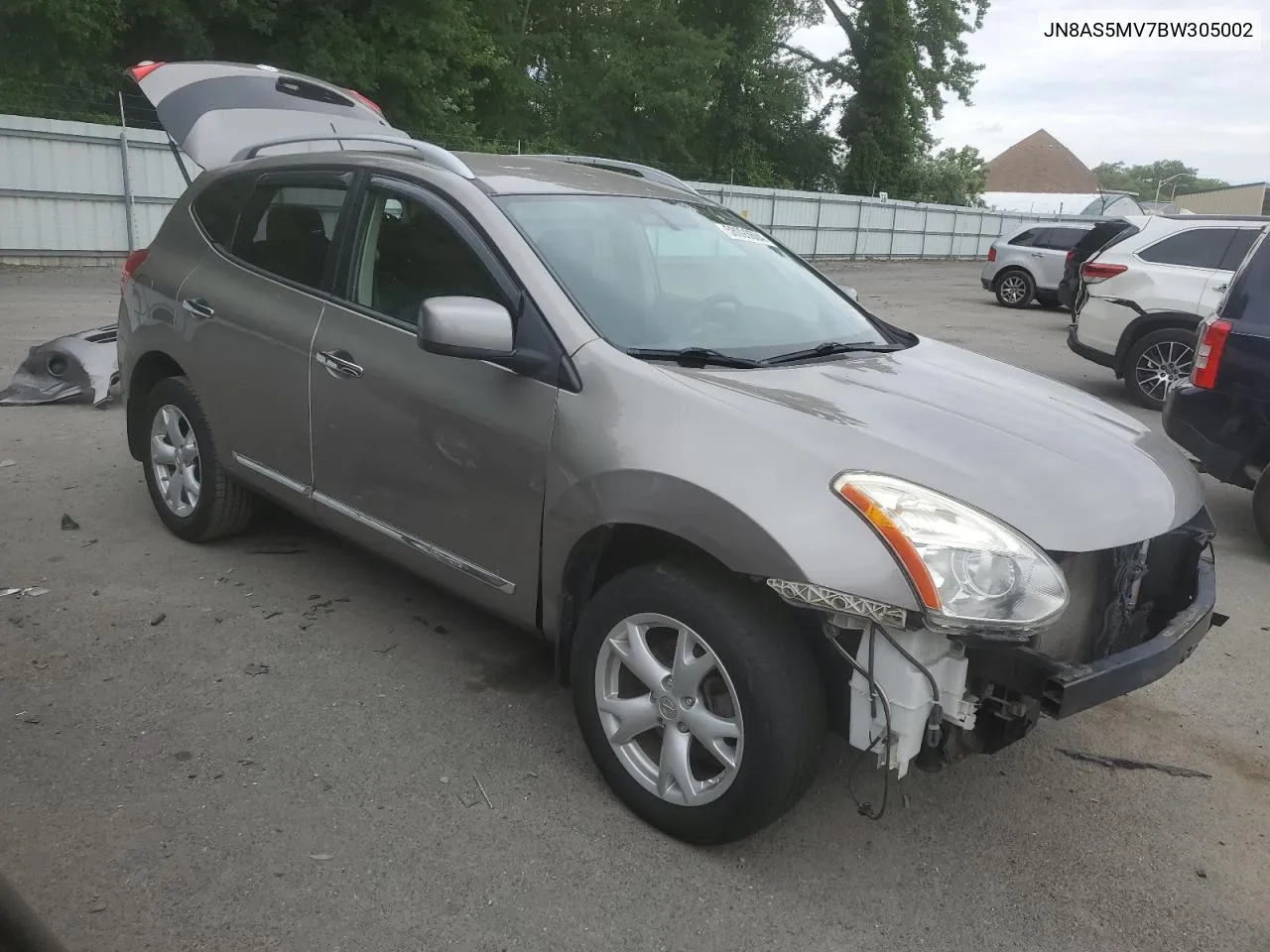 2011 Nissan Rogue S VIN: JN8AS5MV7BW305002 Lot: 68983904