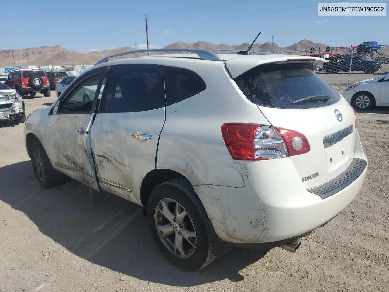 2011 Nissan Rogue S VIN: JN8AS5MT7BW190562 Lot: 69242164