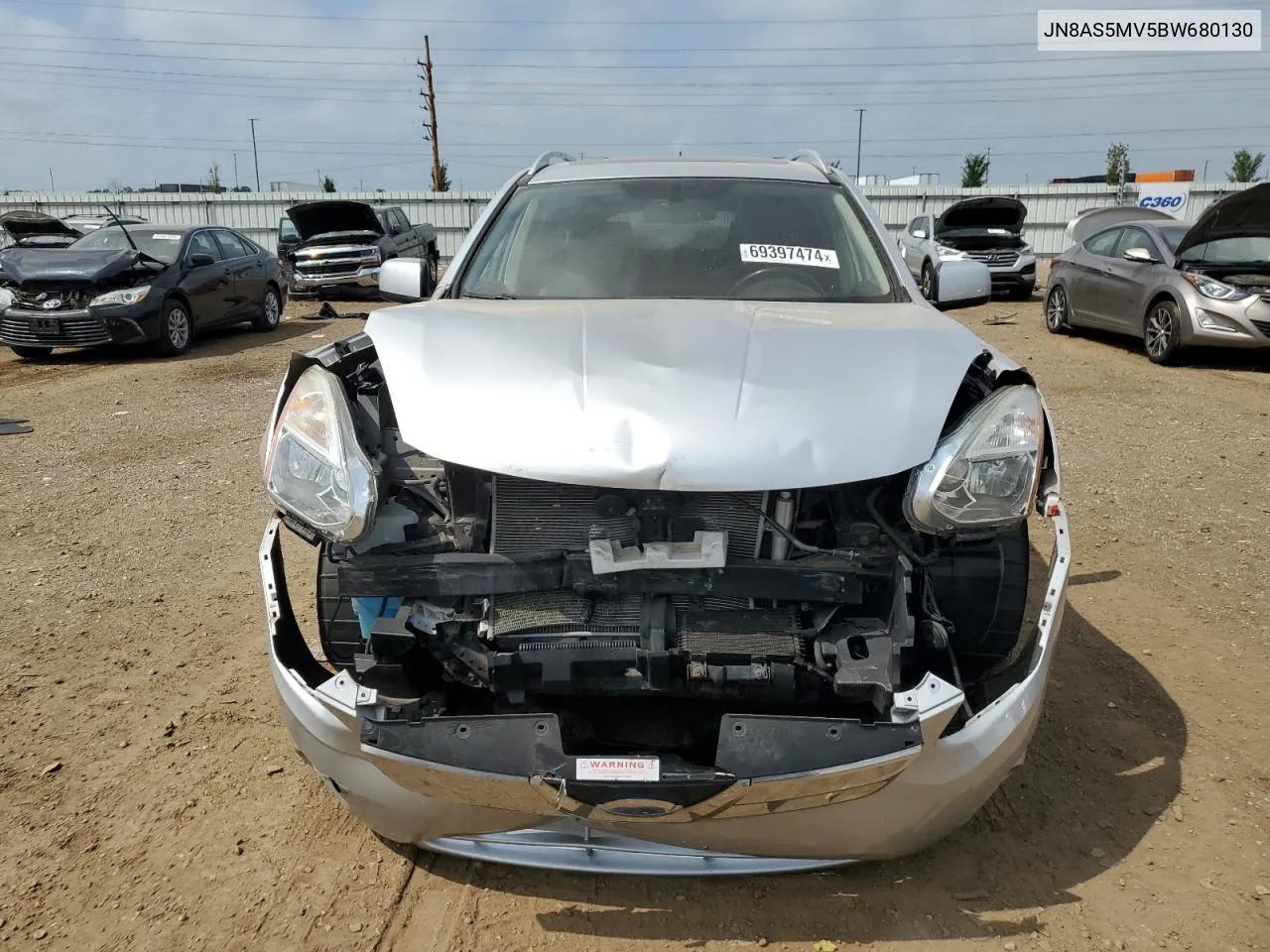 2011 Nissan Rogue S VIN: JN8AS5MV5BW680130 Lot: 69397474