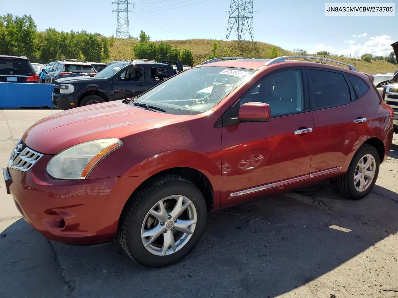 2011 Nissan Rogue S VIN: JN8AS5MV0BW273705 Lot: 69783984