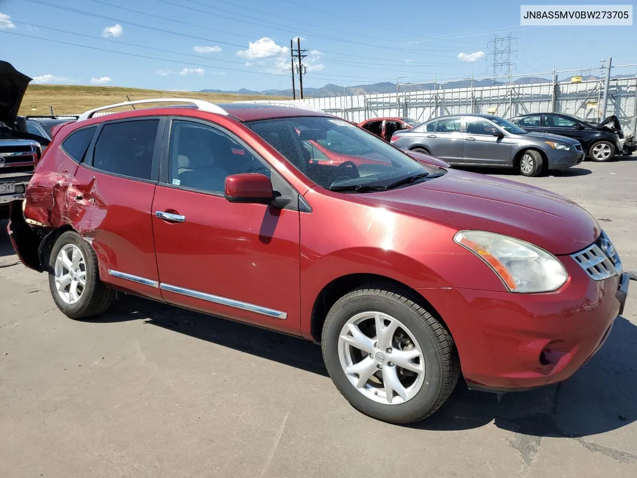 2011 Nissan Rogue S VIN: JN8AS5MV0BW273705 Lot: 69783984