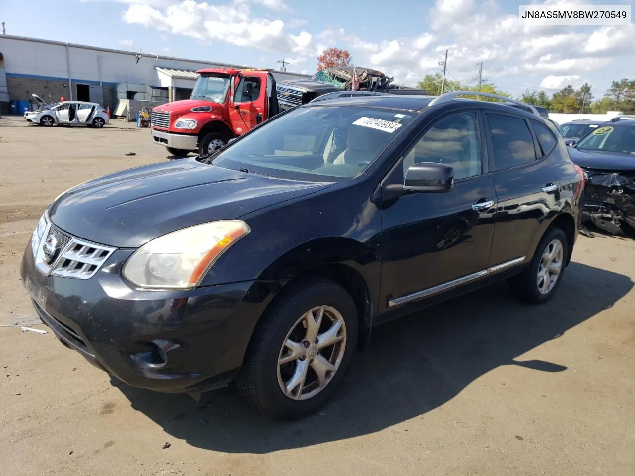 2011 Nissan Rogue S VIN: JN8AS5MV8BW270549 Lot: 70246984