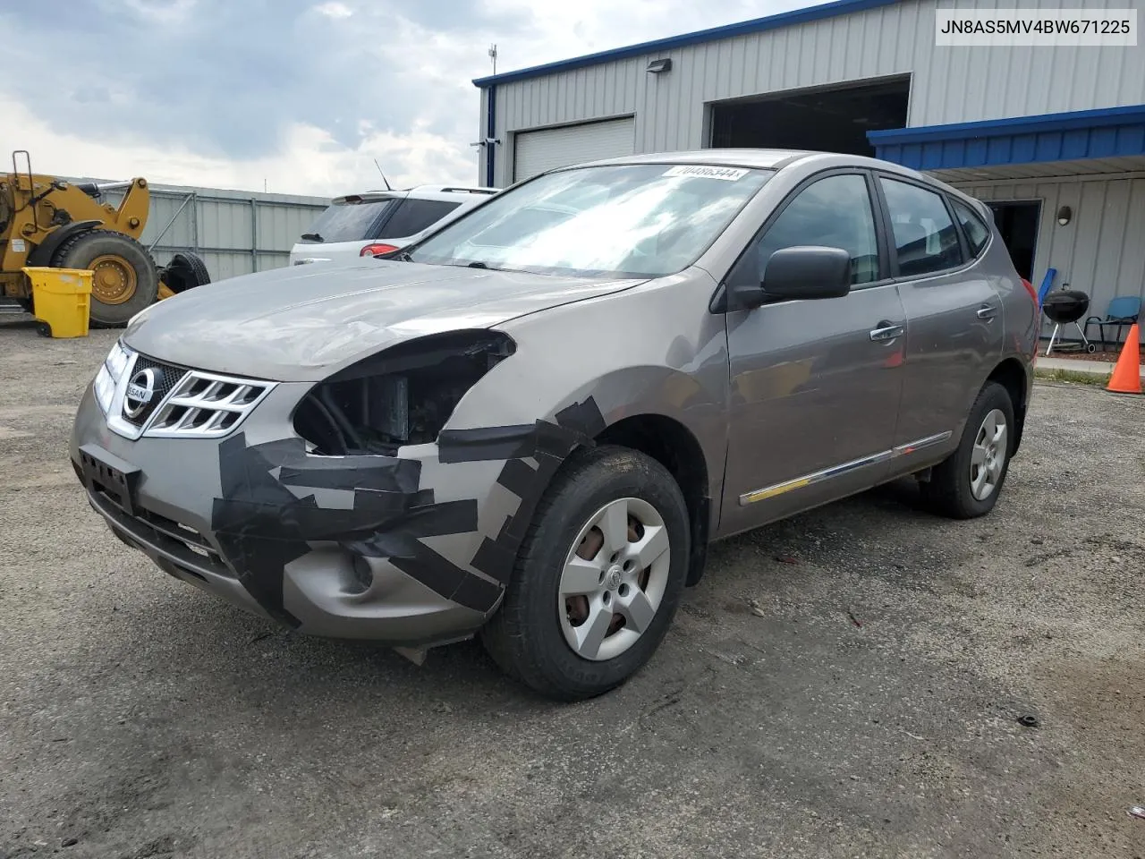 2011 Nissan Rogue S VIN: JN8AS5MV4BW671225 Lot: 70486344