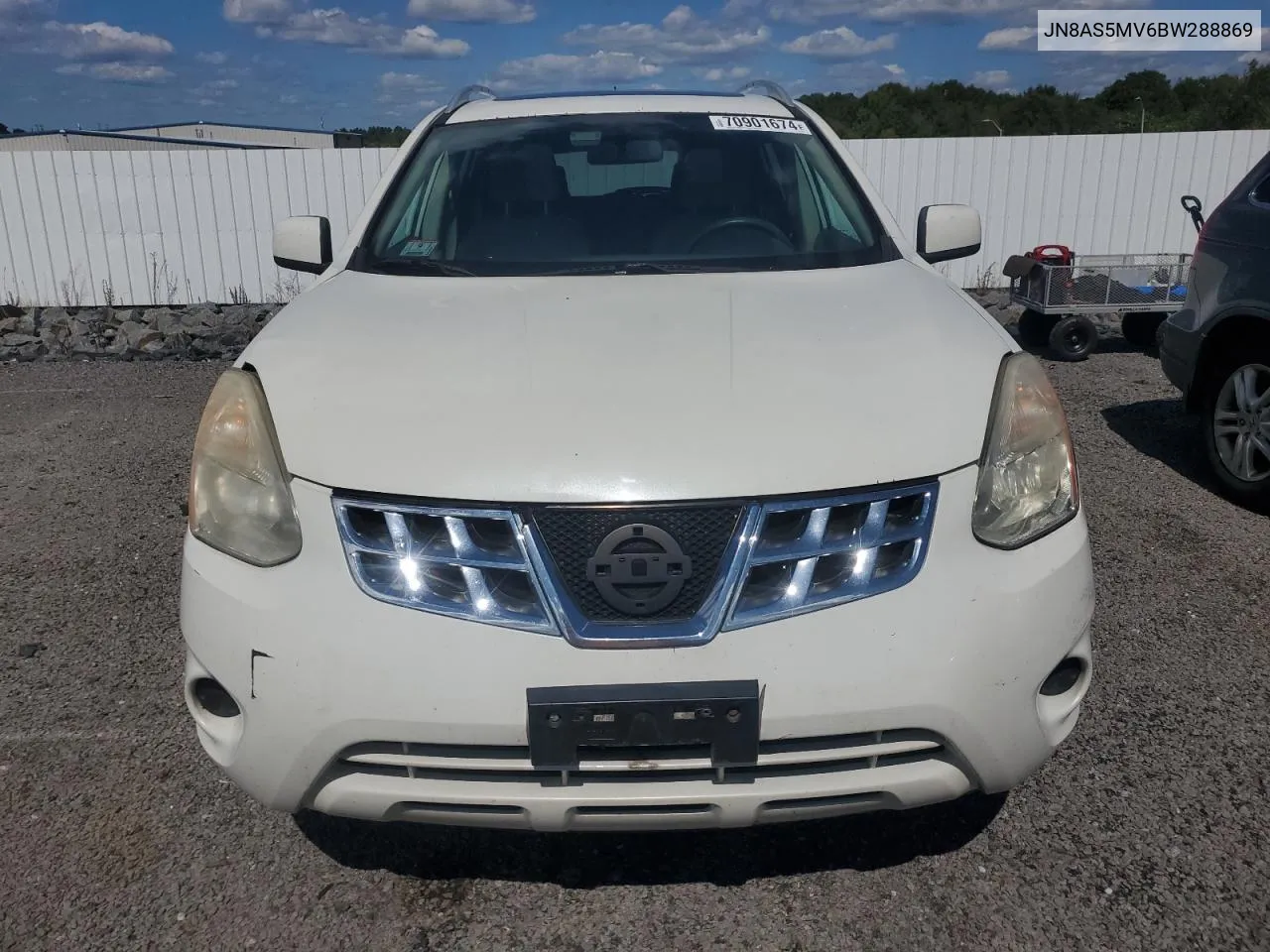 2011 Nissan Rogue S VIN: JN8AS5MV6BW288869 Lot: 70901674