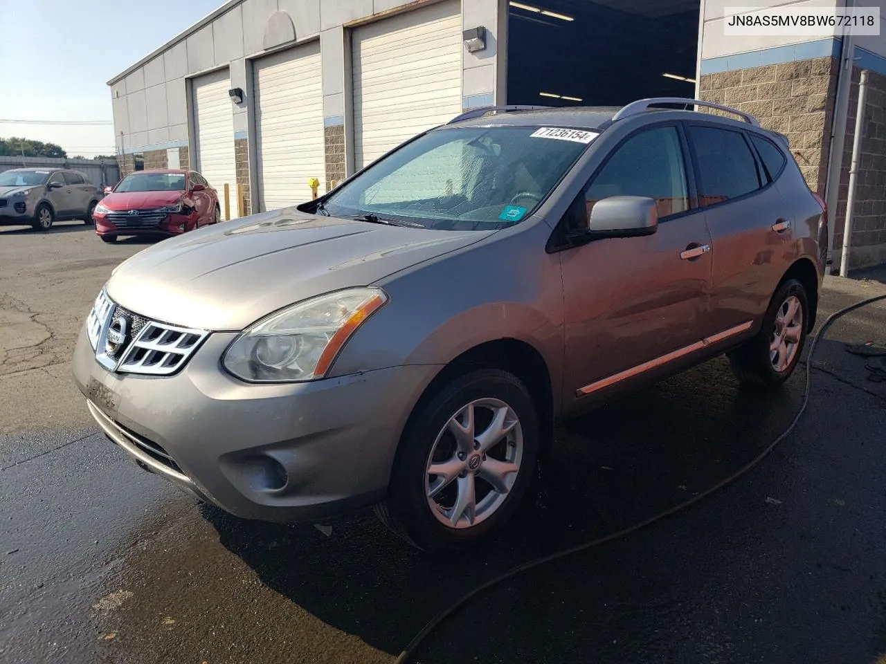 2011 Nissan Rogue S VIN: JN8AS5MV8BW672118 Lot: 71236154