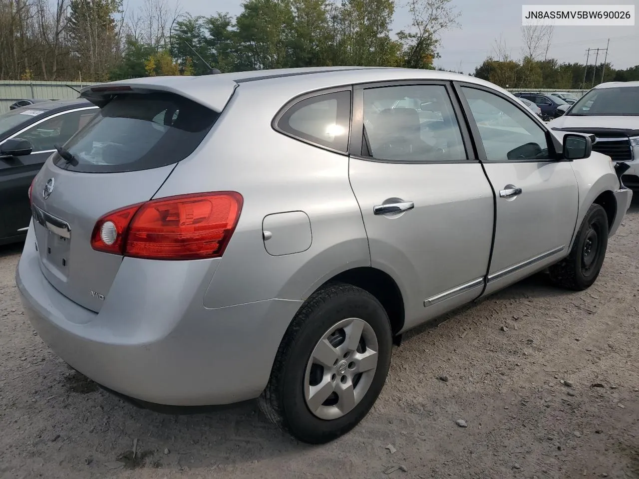 2011 Nissan Rogue S VIN: JN8AS5MV5BW690026 Lot: 71806634