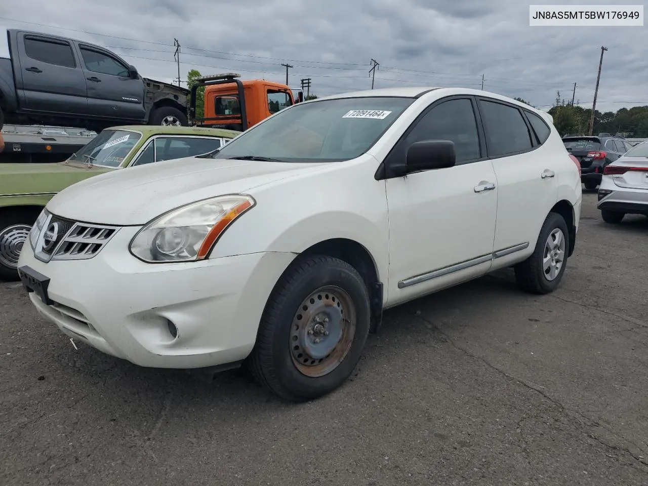 2011 Nissan Rogue S VIN: JN8AS5MT5BW176949 Lot: 72091464