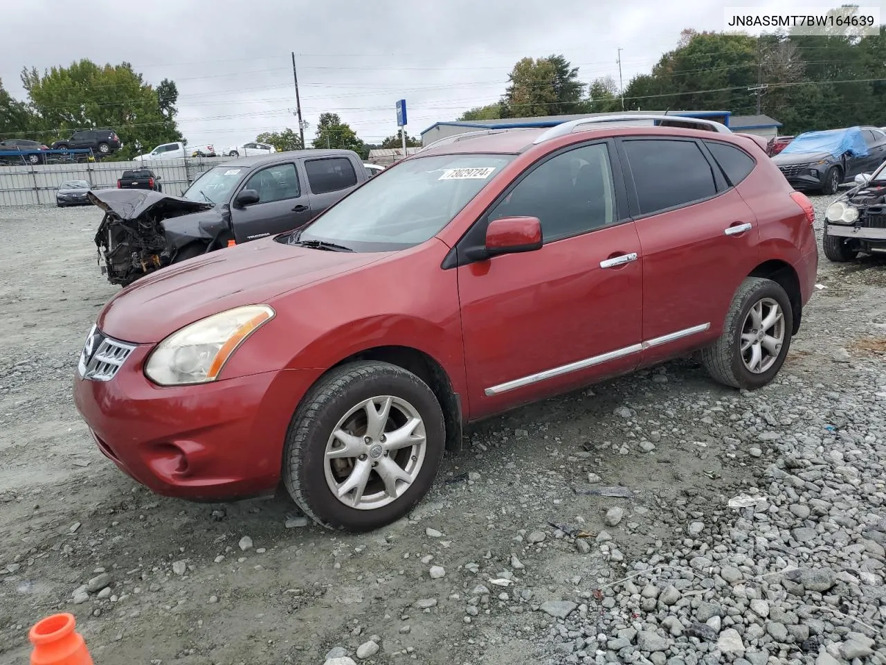 2011 Nissan Rogue S VIN: JN8AS5MT7BW164639 Lot: 73029724