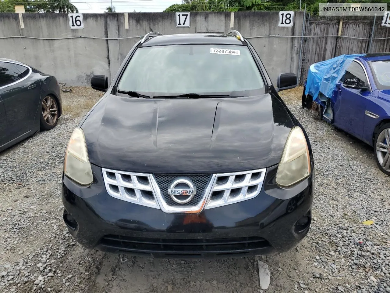 2011 Nissan Rogue S VIN: JN8AS5MT0BW566342 Lot: 73307554