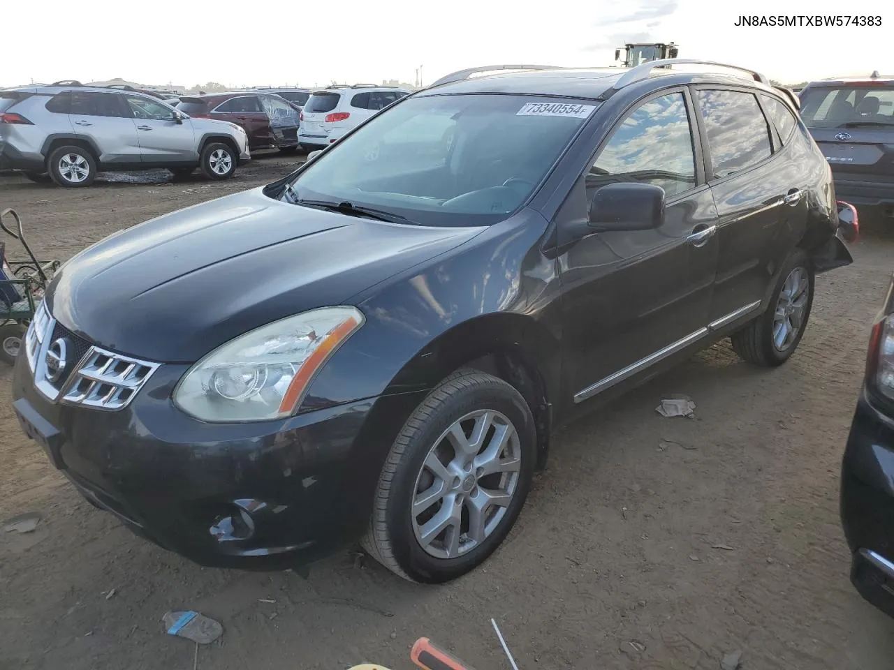 2011 Nissan Rogue S VIN: JN8AS5MTXBW574383 Lot: 73340554