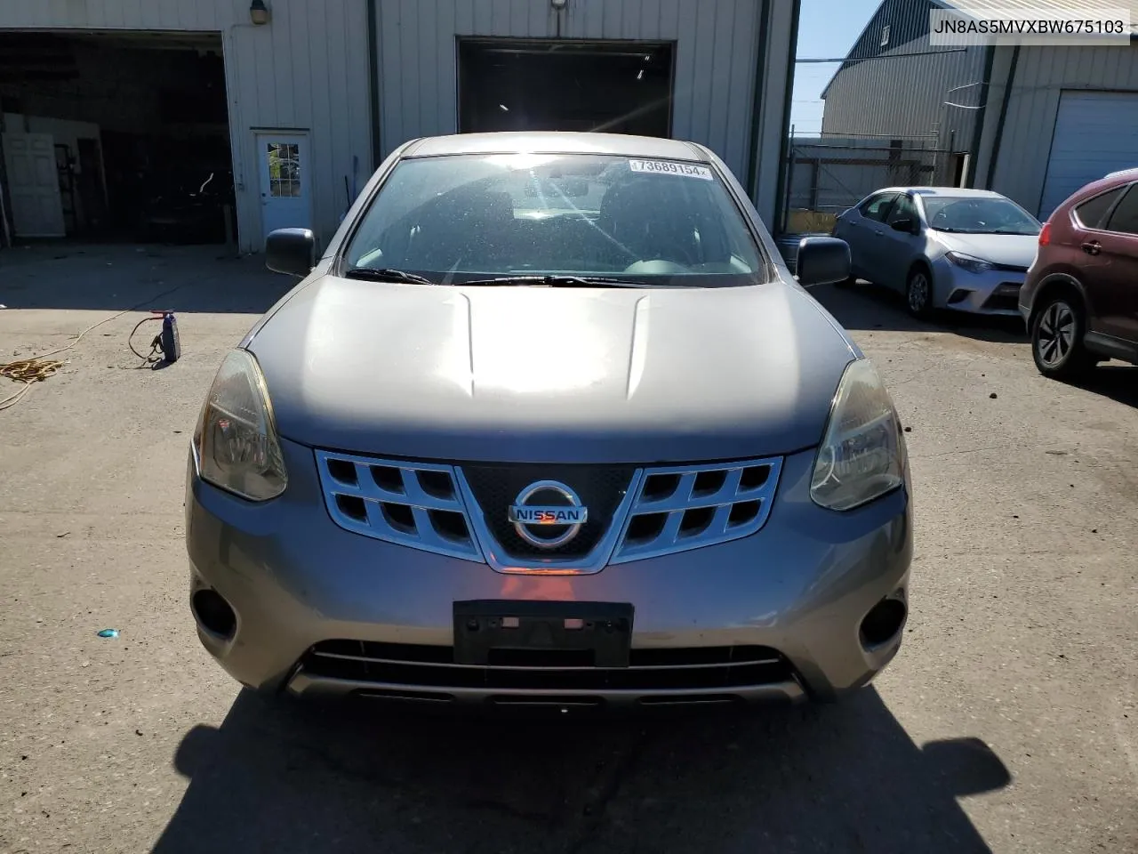 2011 Nissan Rogue S VIN: JN8AS5MVXBW675103 Lot: 73689154