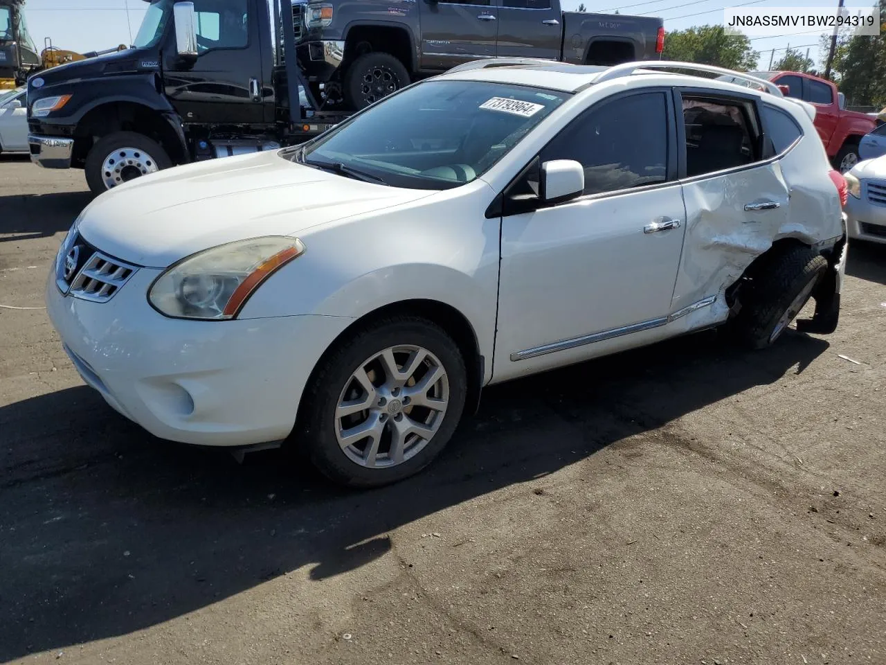 2011 Nissan Rogue S VIN: JN8AS5MV1BW294319 Lot: 73793964