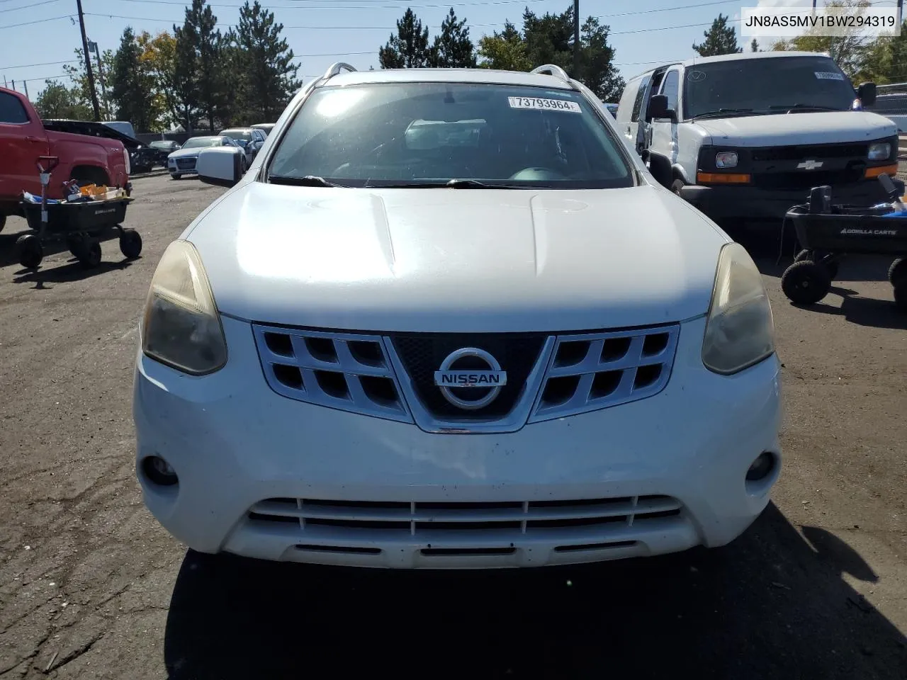 2011 Nissan Rogue S VIN: JN8AS5MV1BW294319 Lot: 73793964