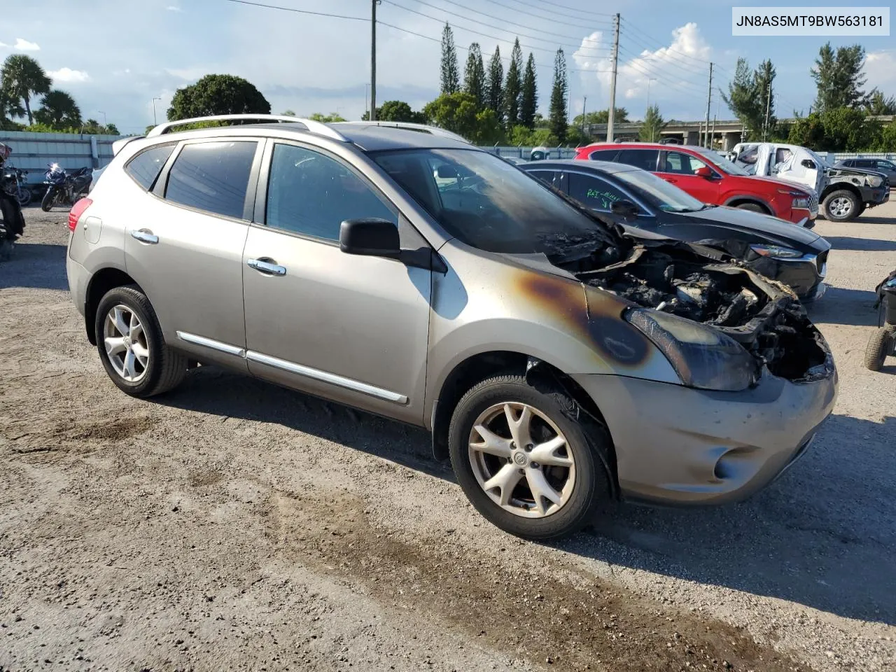 2011 Nissan Rogue S VIN: JN8AS5MT9BW563181 Lot: 74224764