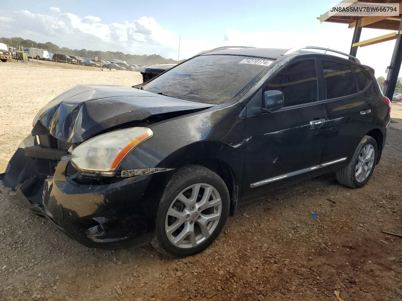 2011 Nissan Rogue S VIN: JN8AS5MV7BW666794 Lot: 74270174