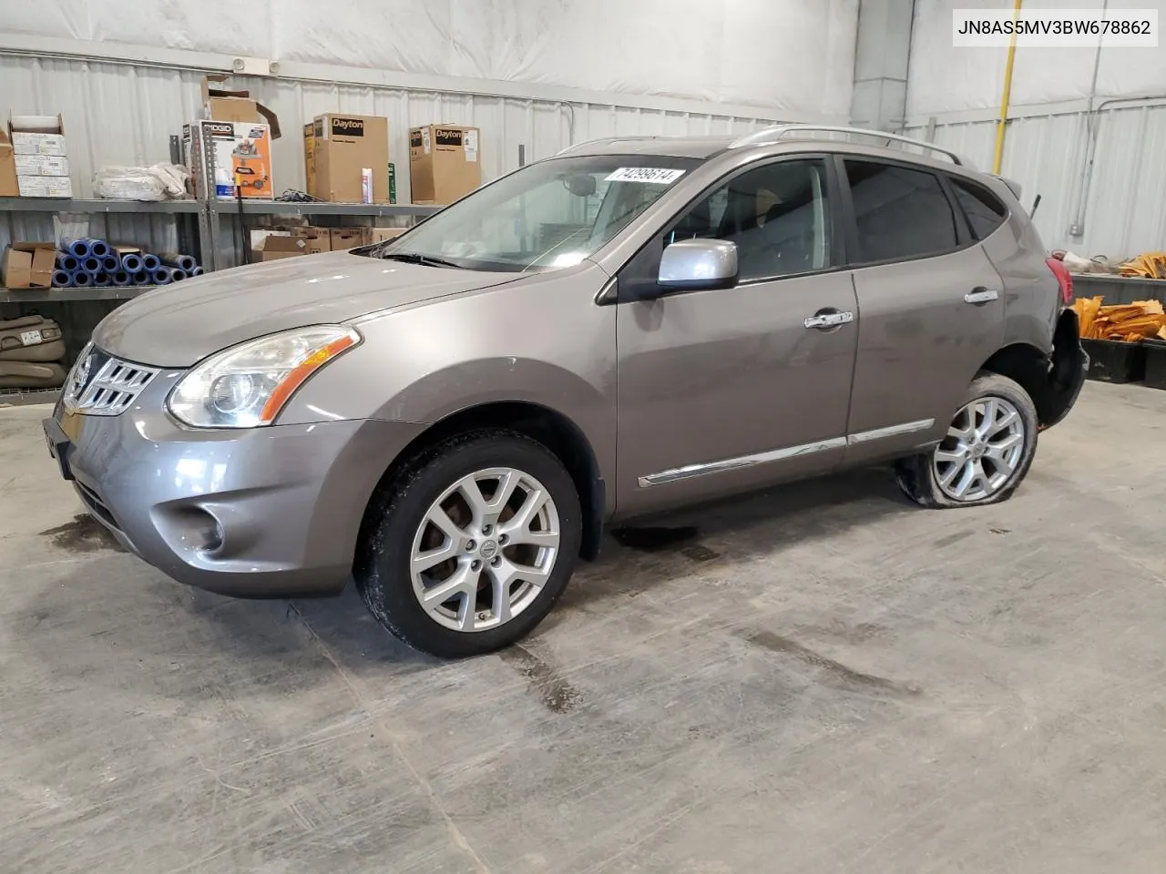 2011 Nissan Rogue S VIN: JN8AS5MV3BW678862 Lot: 74299614