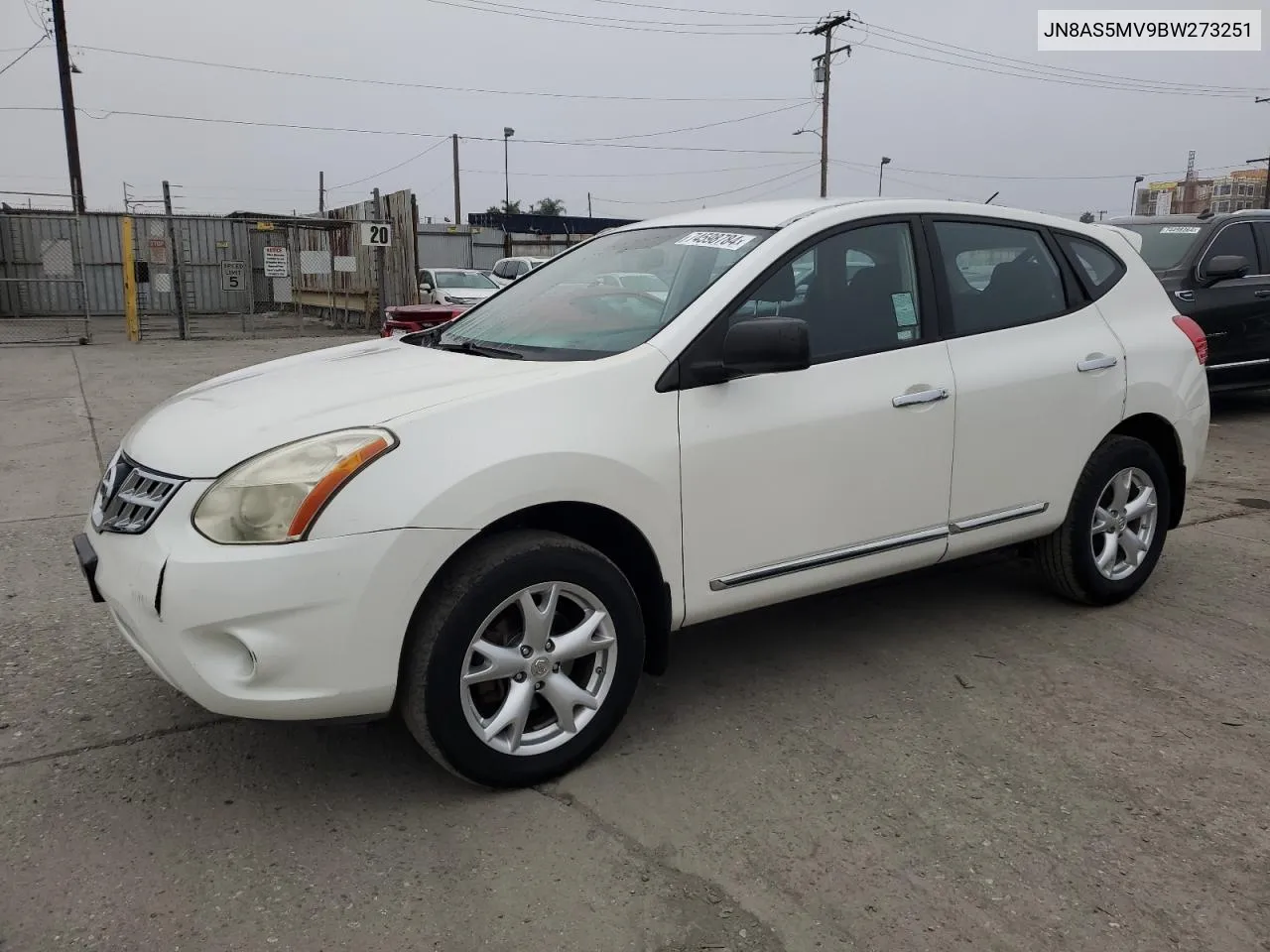 2011 Nissan Rogue S VIN: JN8AS5MV9BW273251 Lot: 74598784